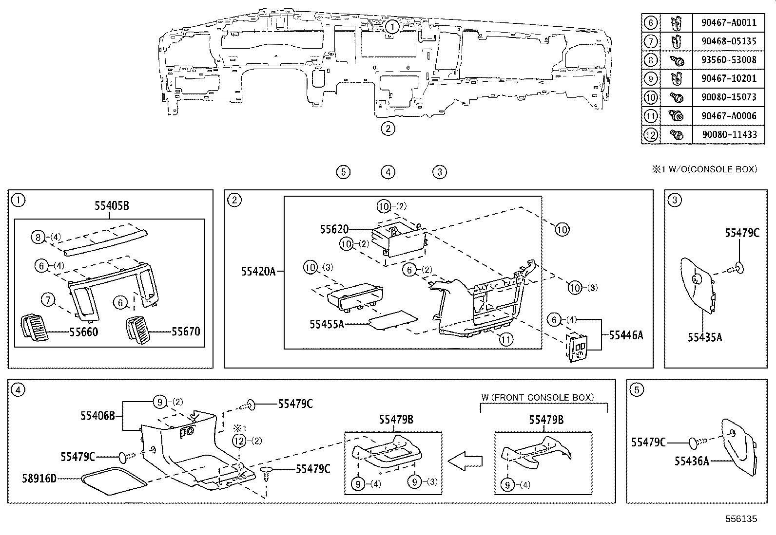 55054-02030 STOPPER SUB-ASSY, GLOVE COMPARTMENT DOOR product image