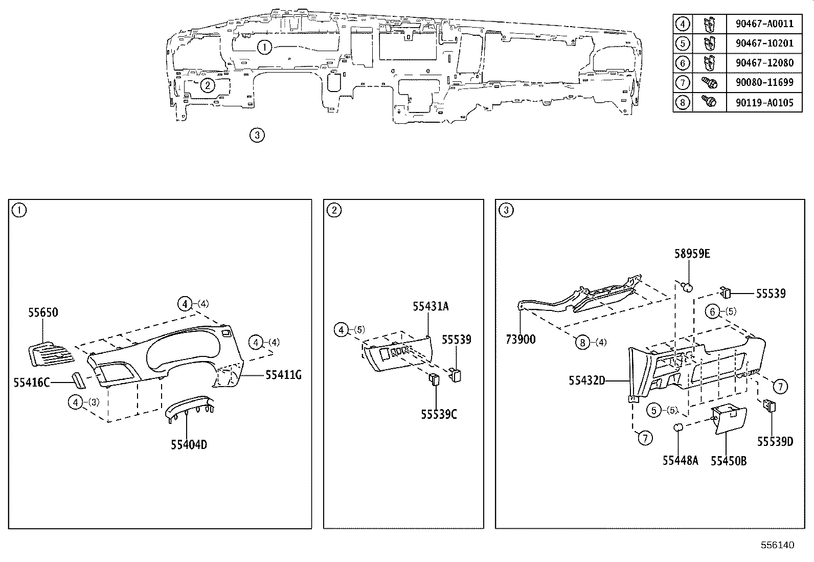 55521-08020 COVER, STEREO OPENING product image