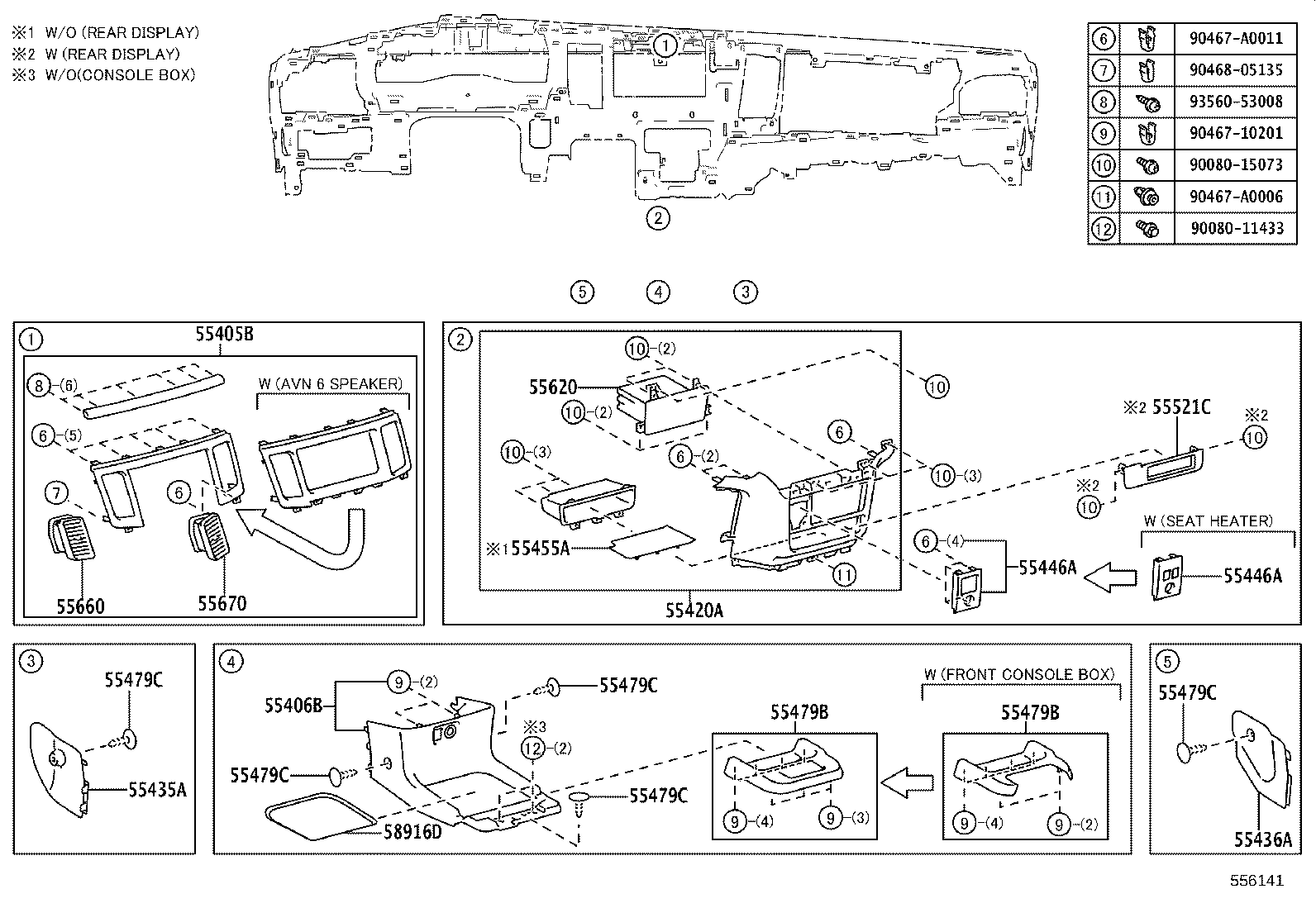 55521-08020 COVER, STEREO OPENING product image