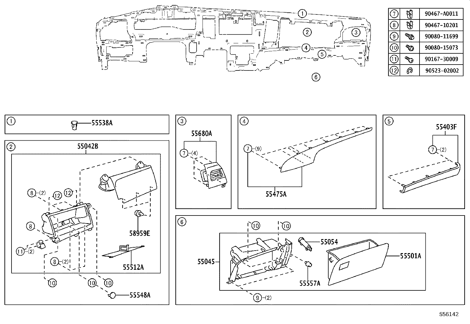 55521-08020 COVER, STEREO OPENING product image