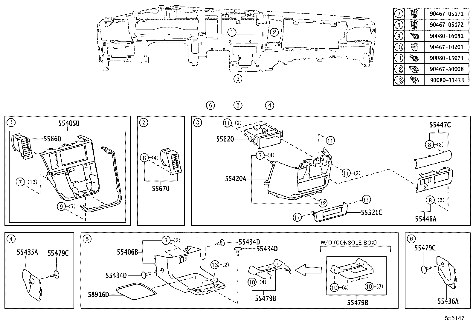55521-08020 COVER, STEREO OPENING product image