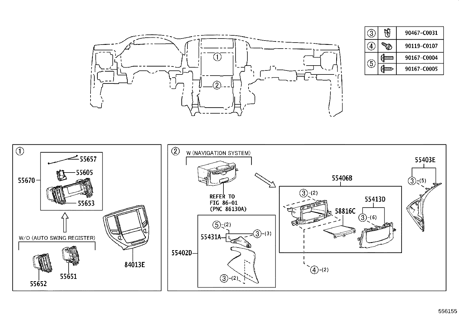55330-0N040 REINFORCEMENT ASSY, INSTRUMENT PANEL product image