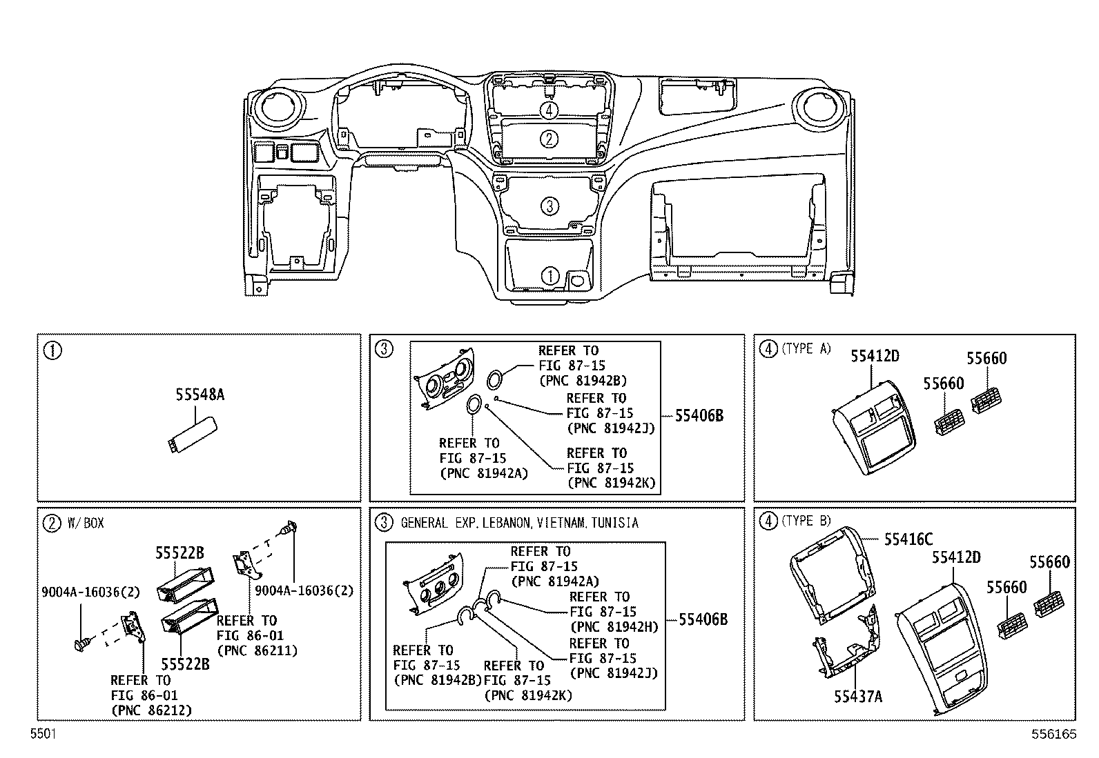 55357-BZ150 CUSHION, INSTRUMENT PANEL, NO.3 product image