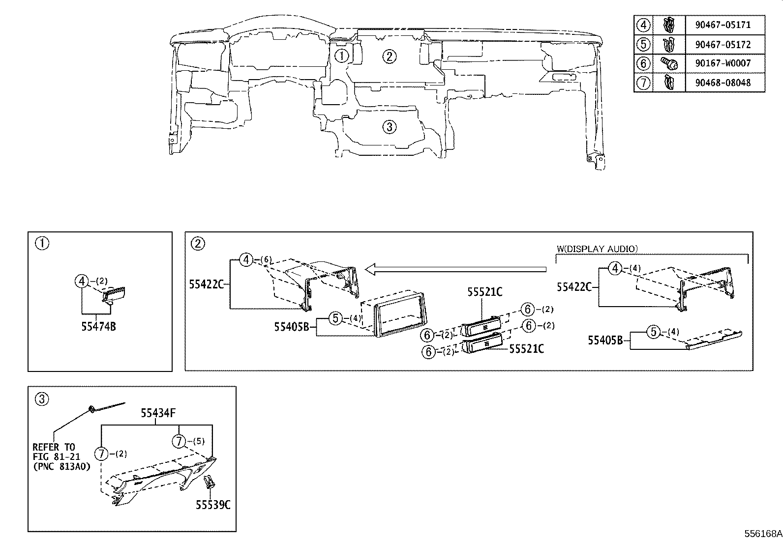 55307-02520 BRACE SUB-ASSY, INSTRUMENT PANEL, NO.2 product image