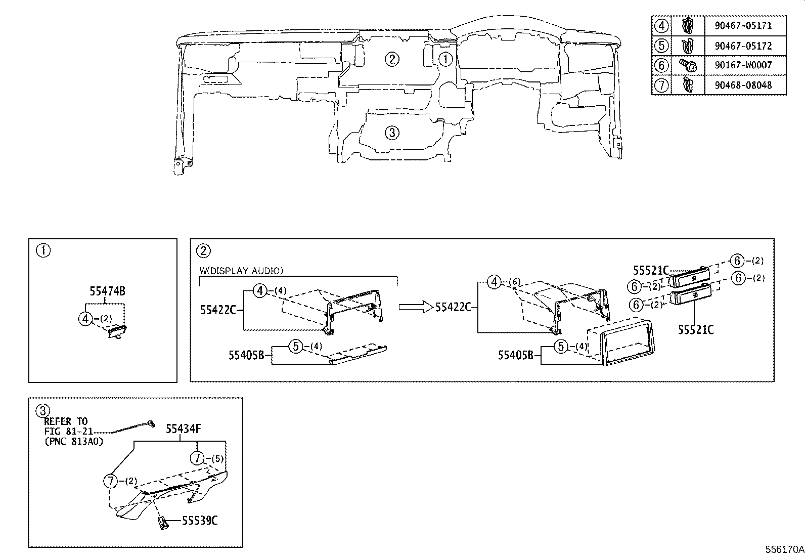 55307-02520 BRACE SUB-ASSY, INSTRUMENT PANEL, NO.2 product image