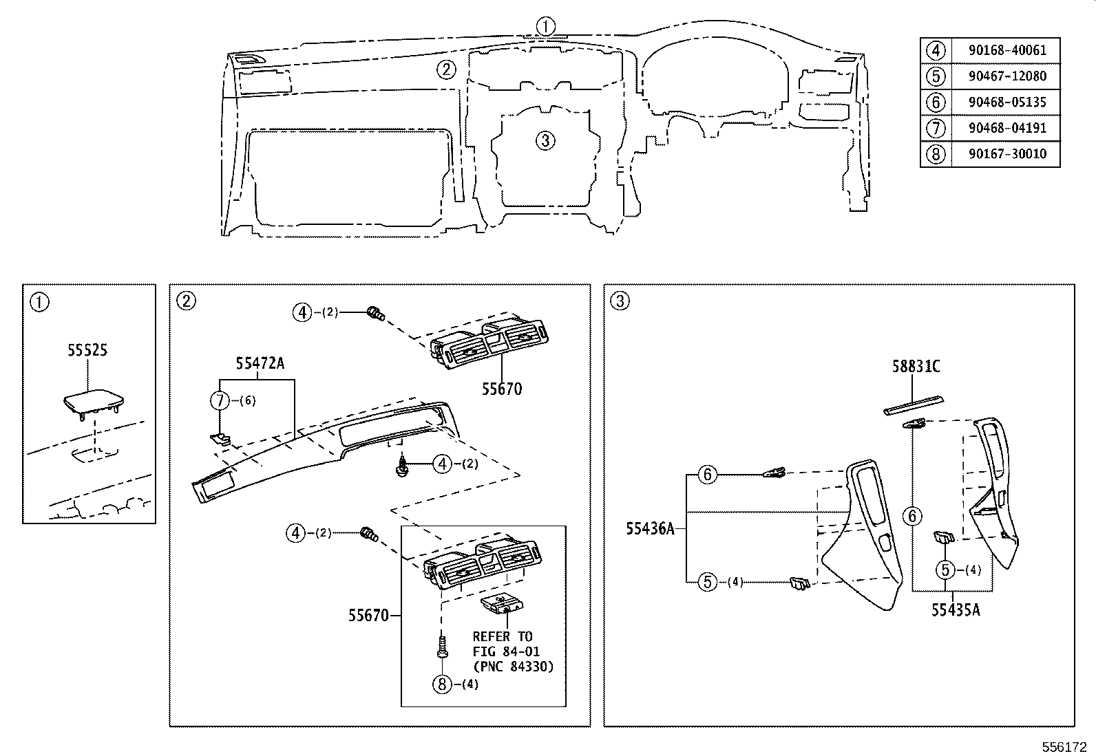 55375-30140 BRACKET, INSTRUMENT PANEL LOWER MOUNTING, NO.2 product image