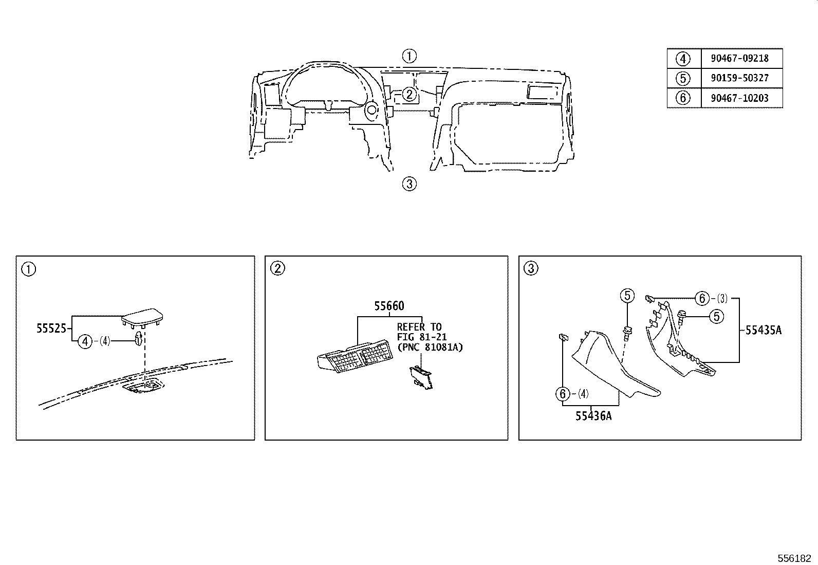 55404-30880 PANEL SUB-ASSY, INSTRUMENT CLUSTER FINISH, NO.2 product image