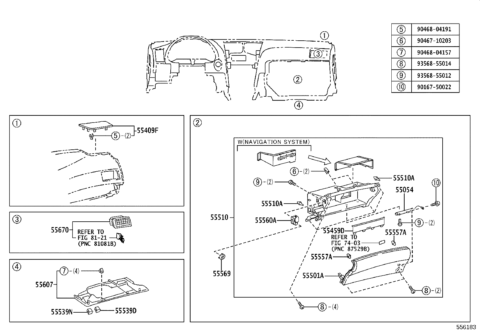 55404-30880 PANEL SUB-ASSY, INSTRUMENT CLUSTER FINISH, NO.2 product image