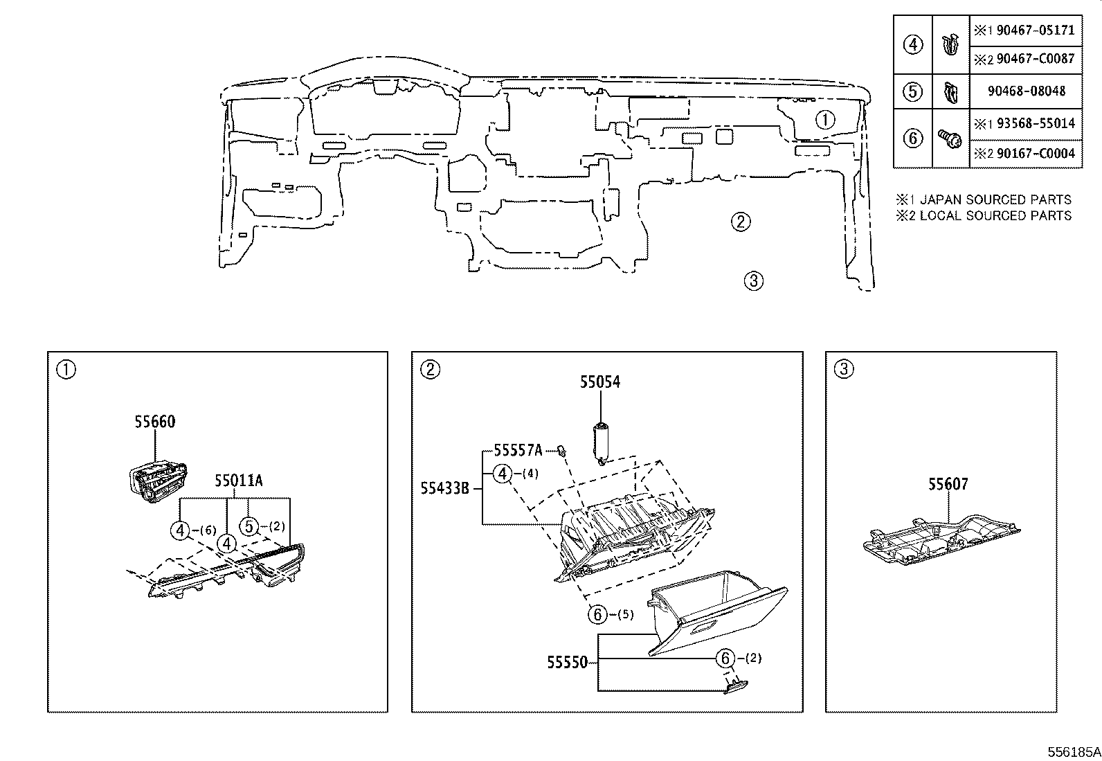 90467-C0051 CLIP, INSTRUMENT PANEL product image