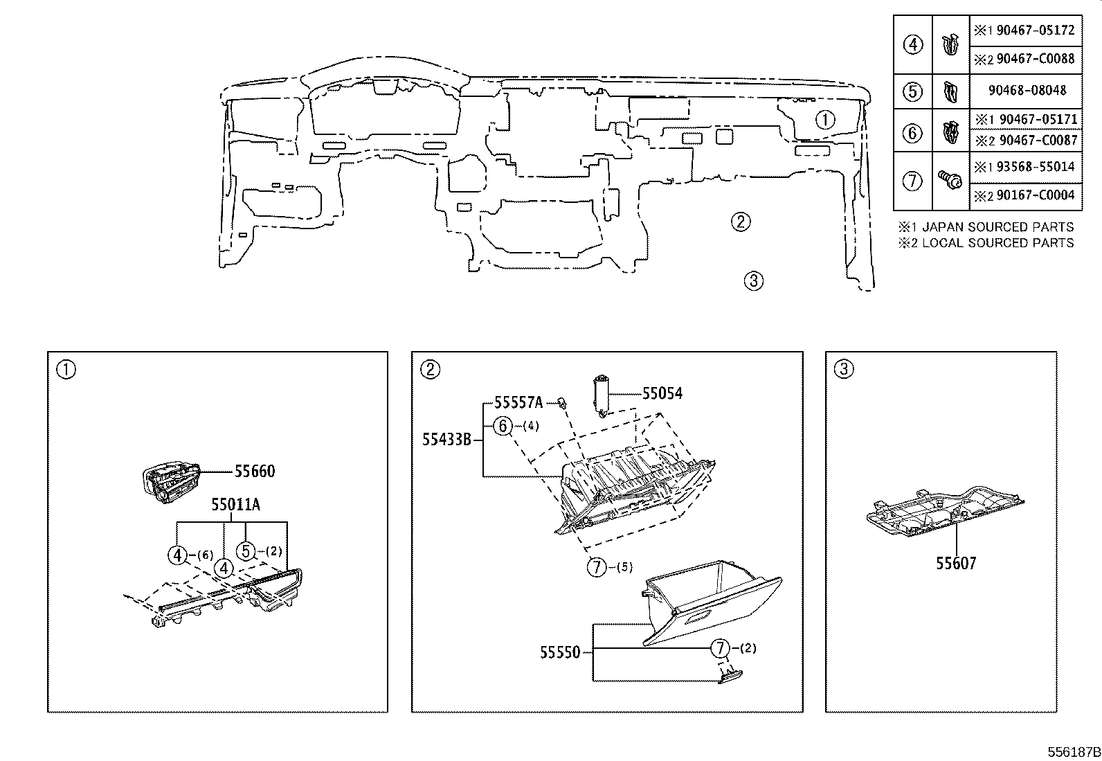 90467-C0051 CLIP, INSTRUMENT PANEL product image