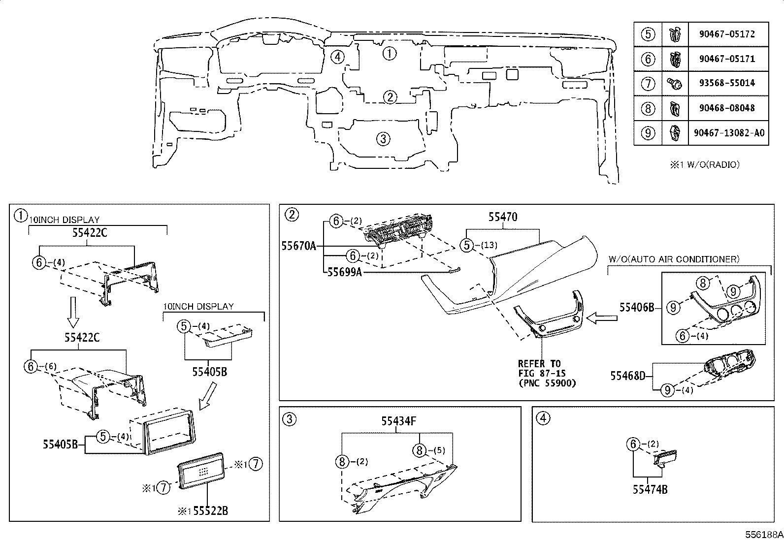 55405-YY020 PANEL SUB-ASSY, INSTRUMENT CLUSTER FINISH, CENTER product image