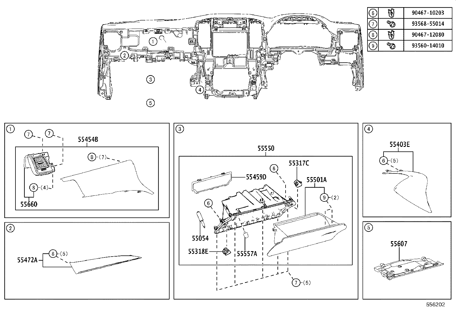 55375-30200 BRACKET, INSTRUMENT PANEL LOWER MOUNTING, NO.2 product image