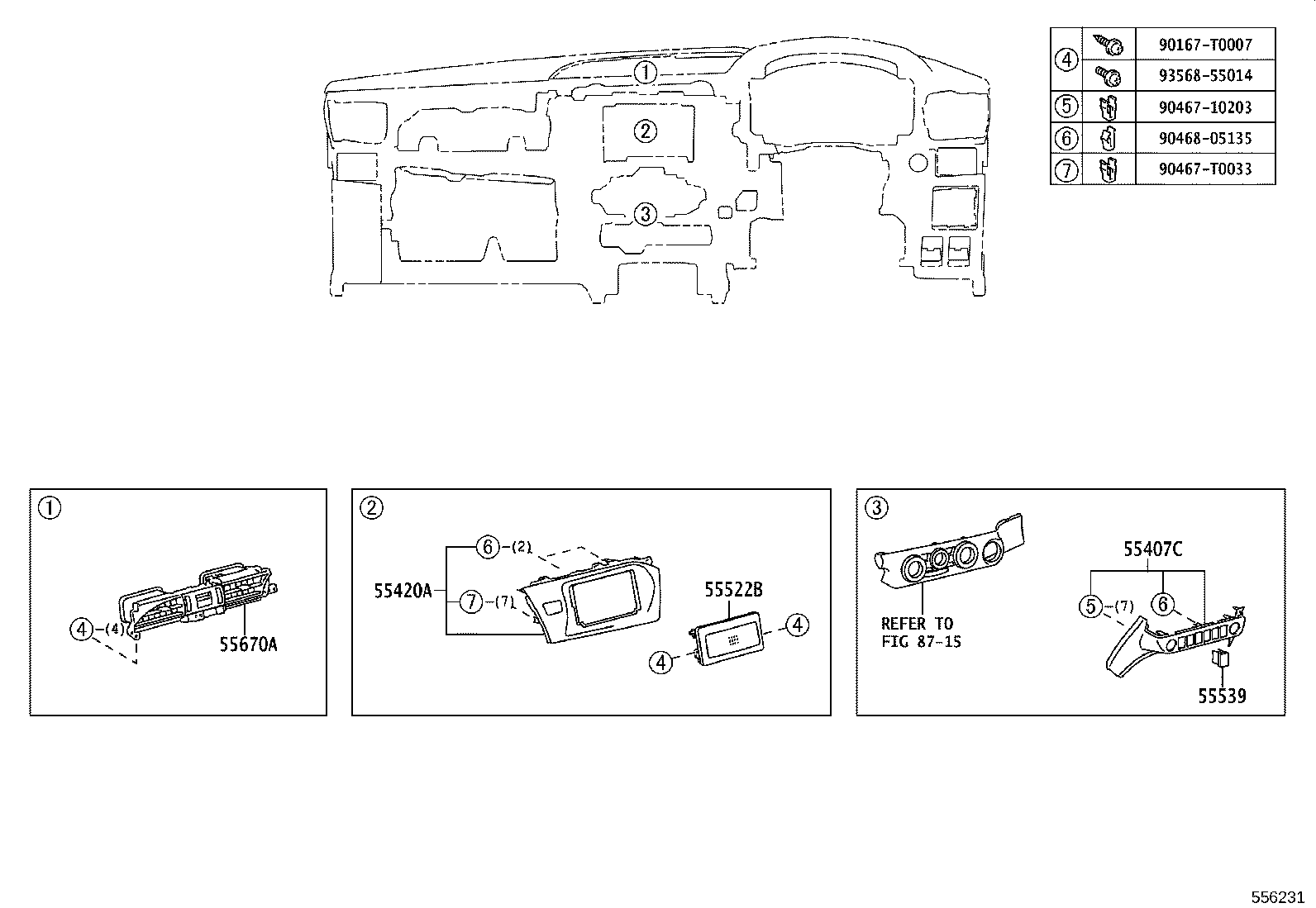 55650-YP050 REGISTER ASSY, INSTRUMENT PANEL, NO.1 product image