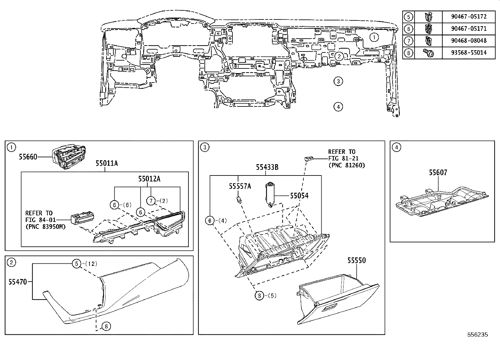 55330-12640 REINFORCEMENT ASSY, INSTRUMENT PANEL product image