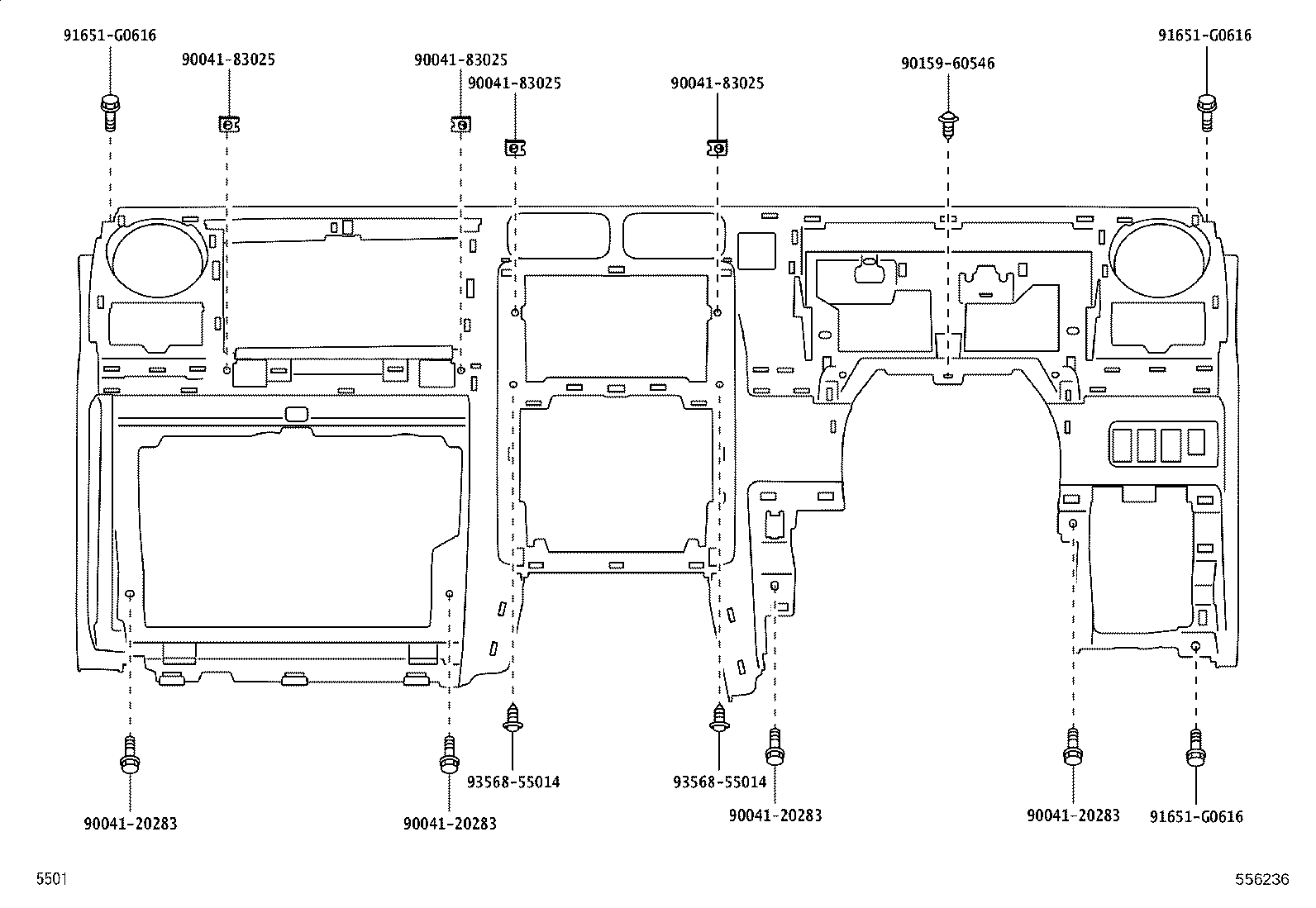 90041-20313 BOLT, INSTRUMENT PANEL product image