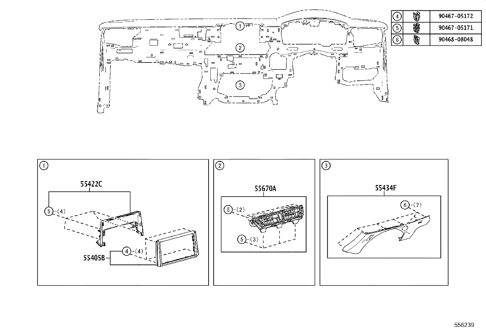 55330-12640 REINFORCEMENT ASSY, INSTRUMENT PANEL product image