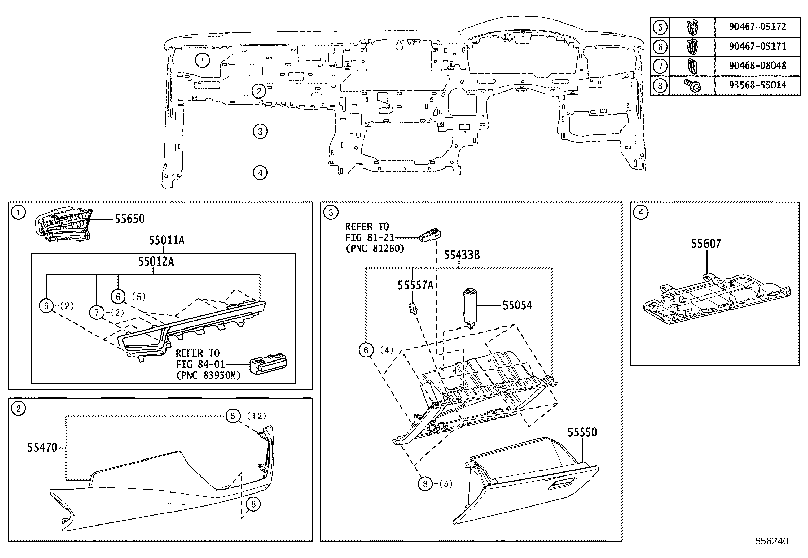 55330-12640 REINFORCEMENT ASSY, INSTRUMENT PANEL product image
