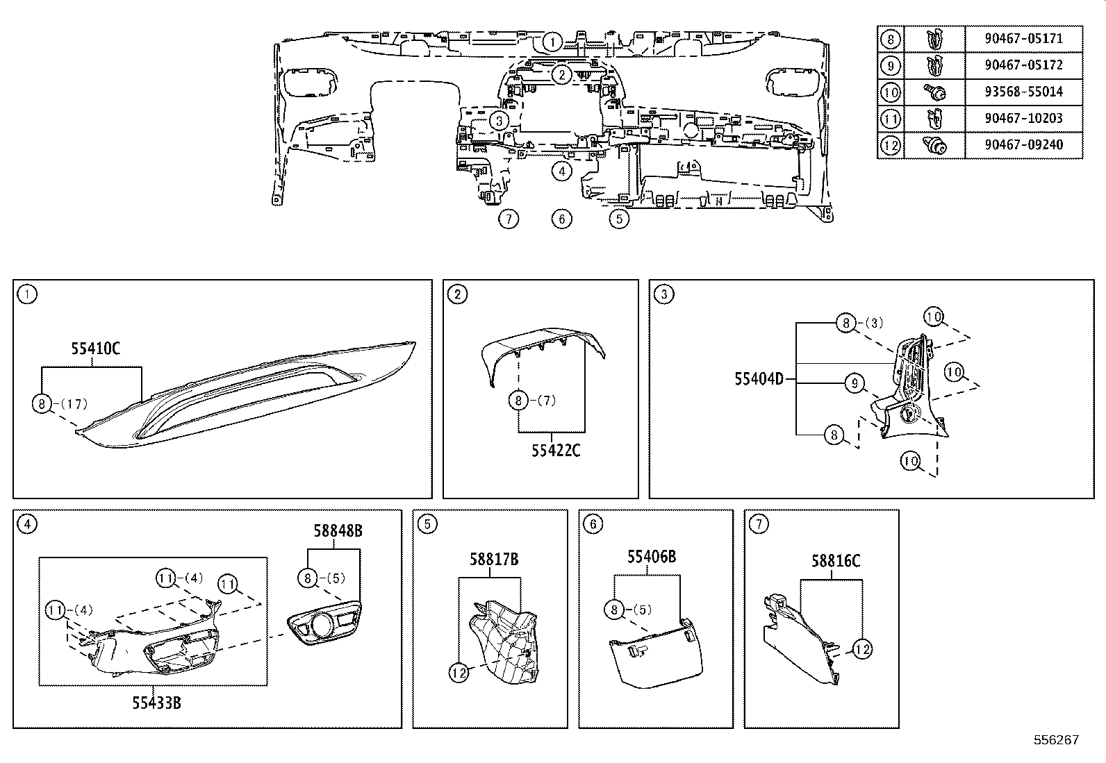 55404-47110 PANEL SUB-ASSY, INSTRUMENT CLUSTER FINISH product image