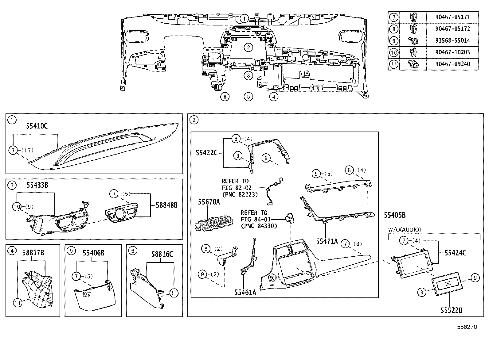 55522-47040 COVER, RADIO TUNER OPENING product image