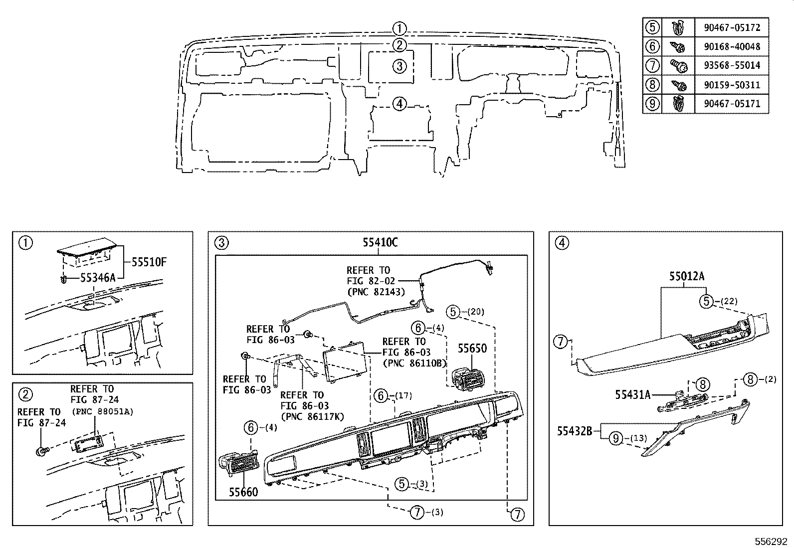 55374-40030 BRACKET, INSTRUMENT PANEL LOWER MOUNTING, NO.1 product image