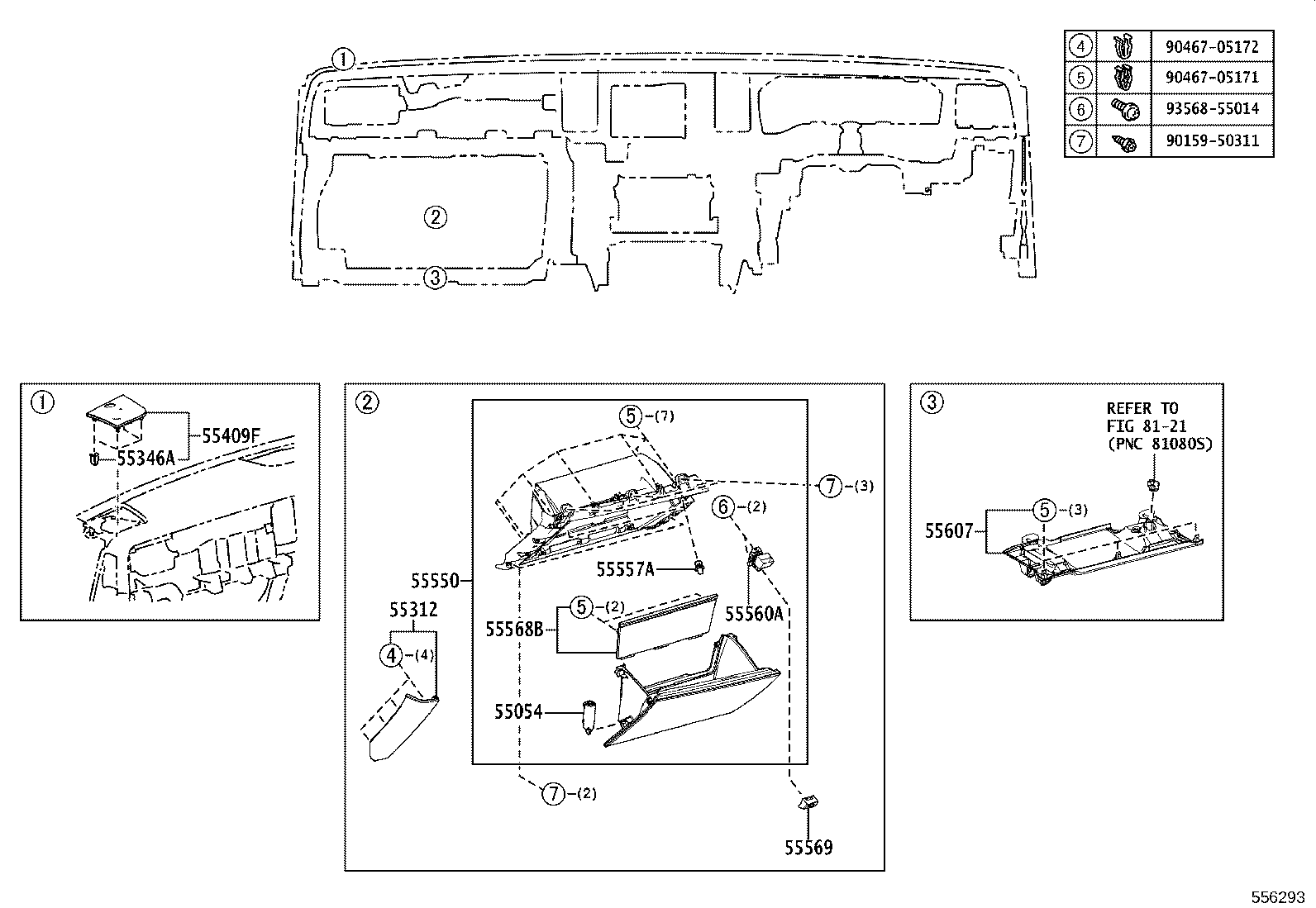 55374-40030 BRACKET, INSTRUMENT PANEL LOWER MOUNTING, NO.1 product image