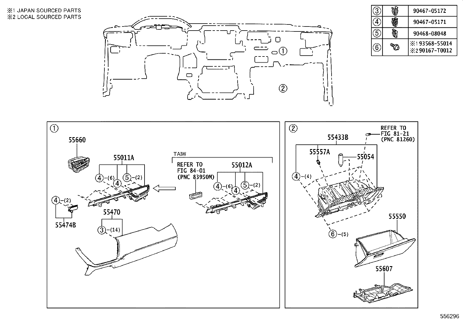 55405-0A080 PANEL SUB-ASSY, INSTRUMENT CLUSTER FINISH, CENTER product image