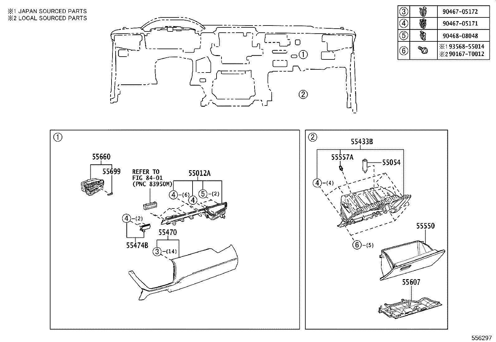 55405-0A080 PANEL SUB-ASSY, INSTRUMENT CLUSTER FINISH, CENTER product image