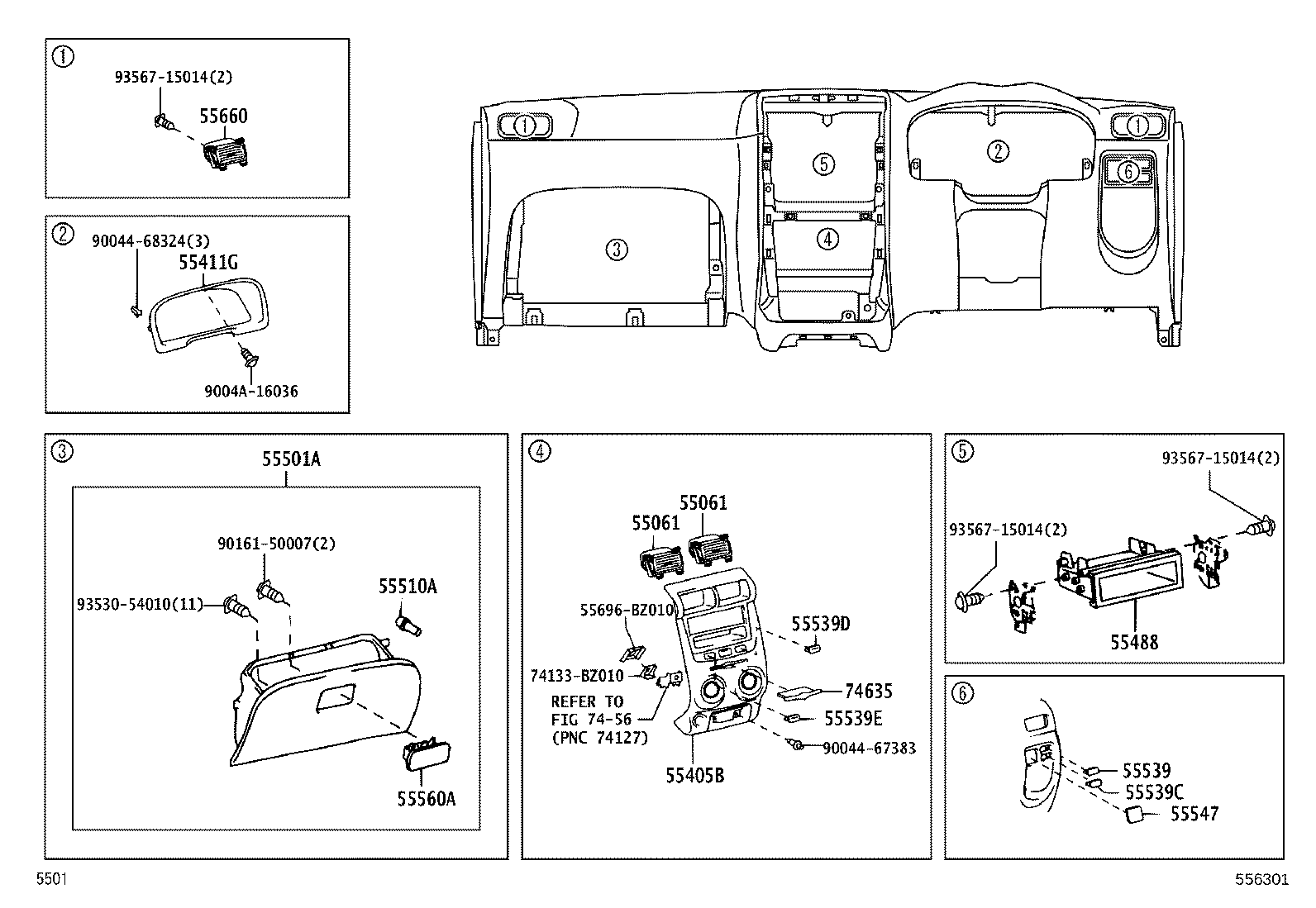 55305-BZ080 REINFORCEMENT, INSTRUMENT PANEL product image