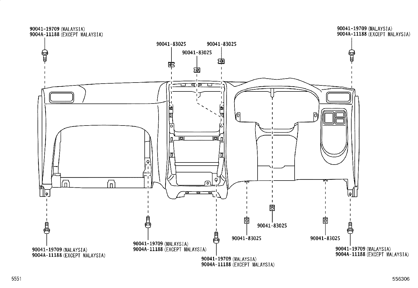 55305-BZ080 REINFORCEMENT, INSTRUMENT PANEL product image
