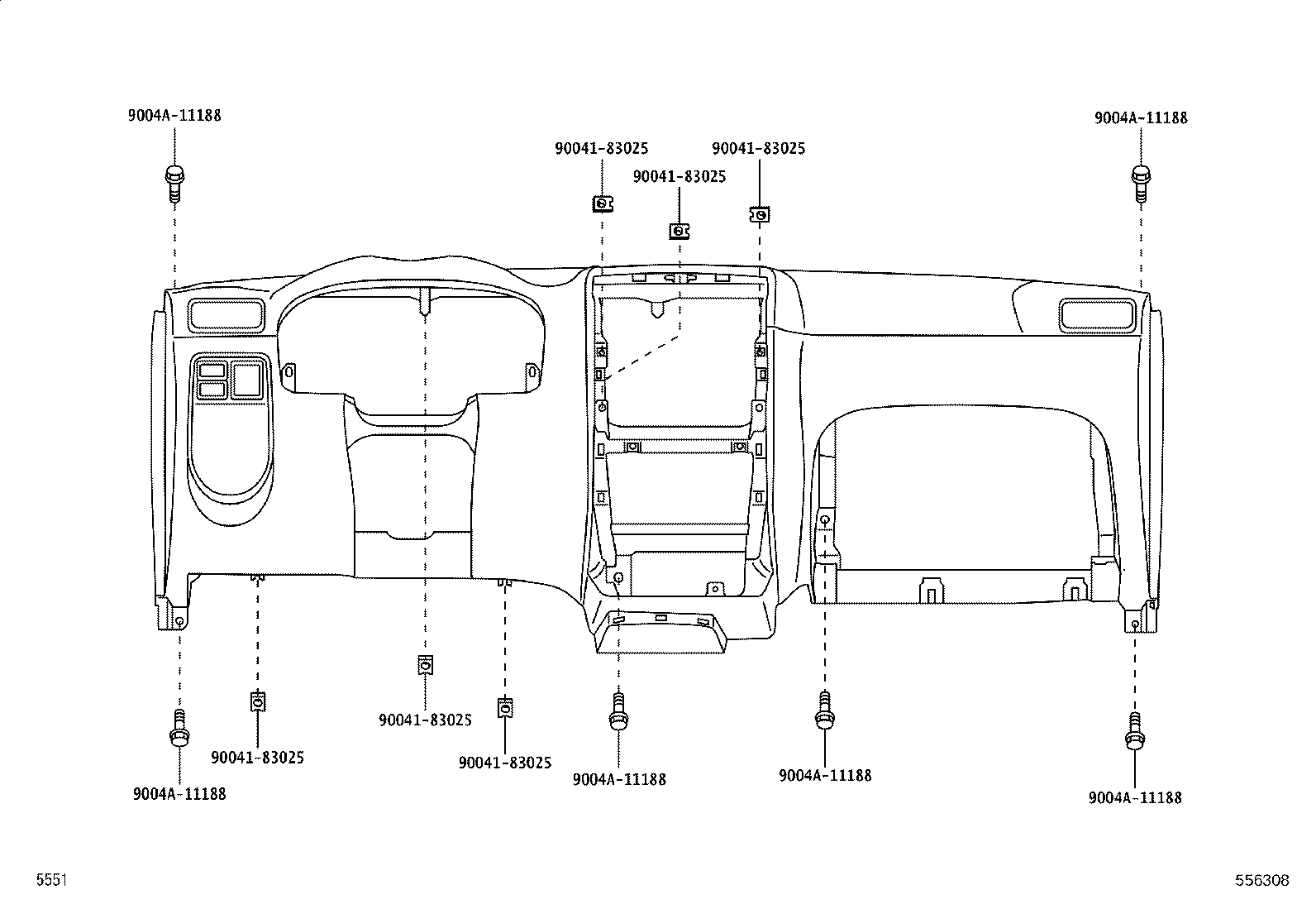 55305-BZ080 REINFORCEMENT, INSTRUMENT PANEL product image