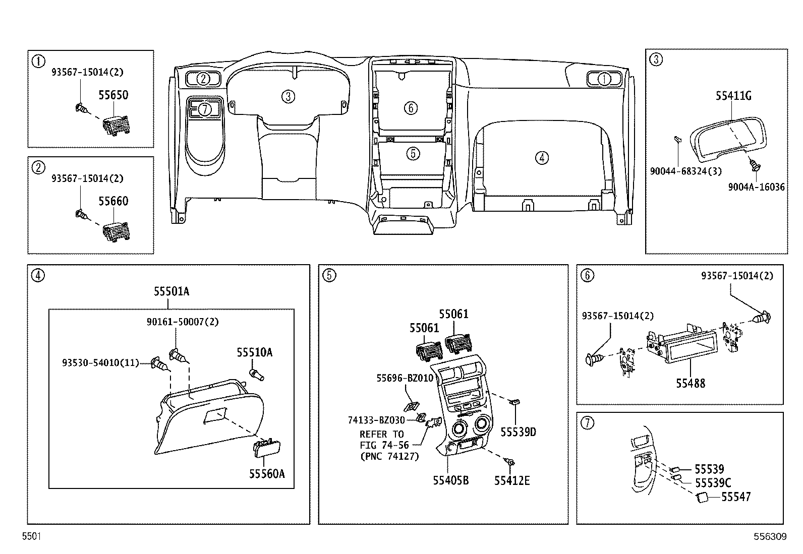 55305-BZ080 REINFORCEMENT, INSTRUMENT PANEL product image