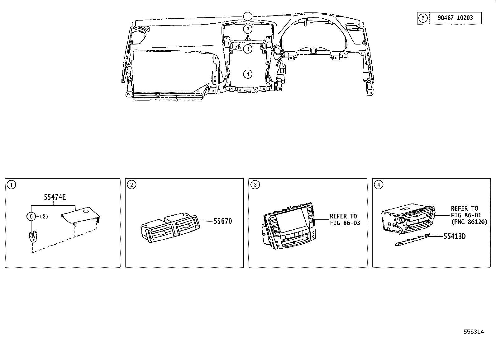 55550-53030-A2 DOOR ASSY, GLOVE COMPARTMENT product image