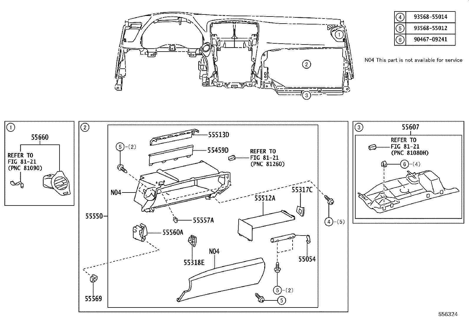 55446-53080-C0 BASE, SWITCH HOLE, NO.1 product image