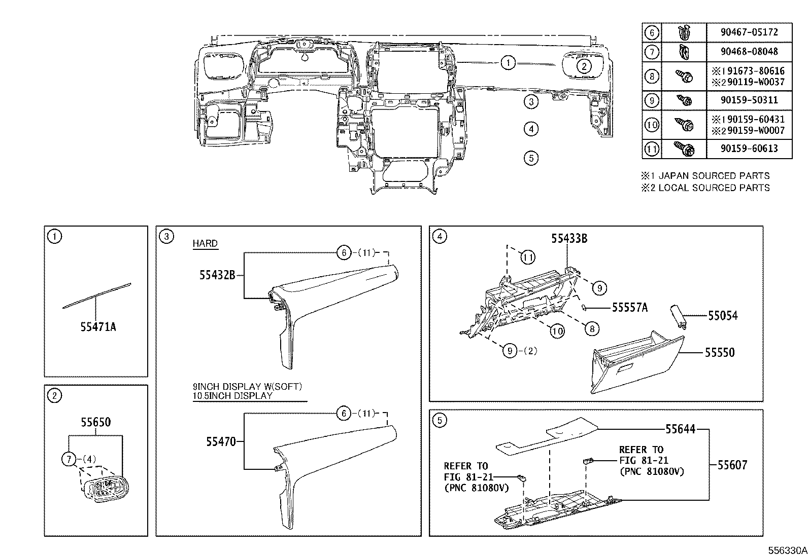 55330-0DA40 REINFORCEMENT ASSY, INSTRUMENT PANEL product image