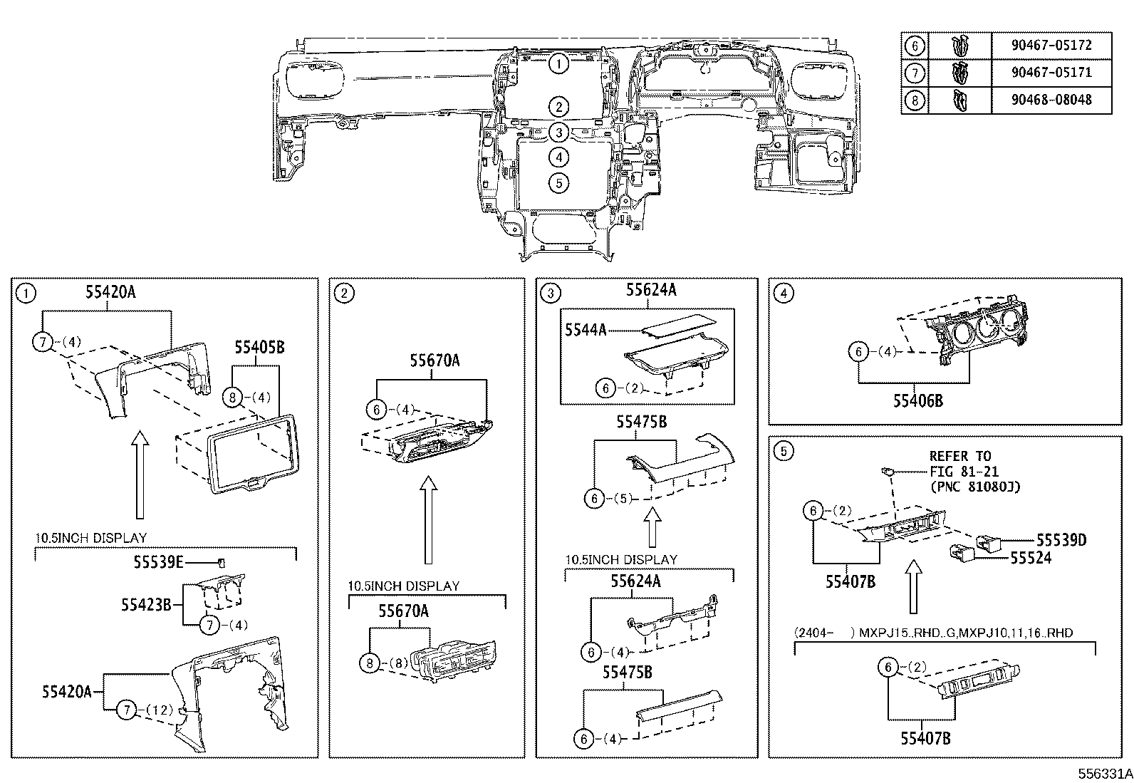 55330-0DA40 REINFORCEMENT ASSY, INSTRUMENT PANEL product image