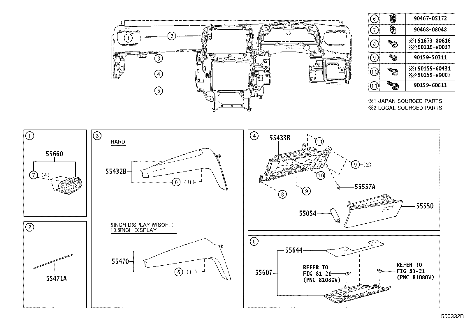 55330-0DA40 REINFORCEMENT ASSY, INSTRUMENT PANEL product image