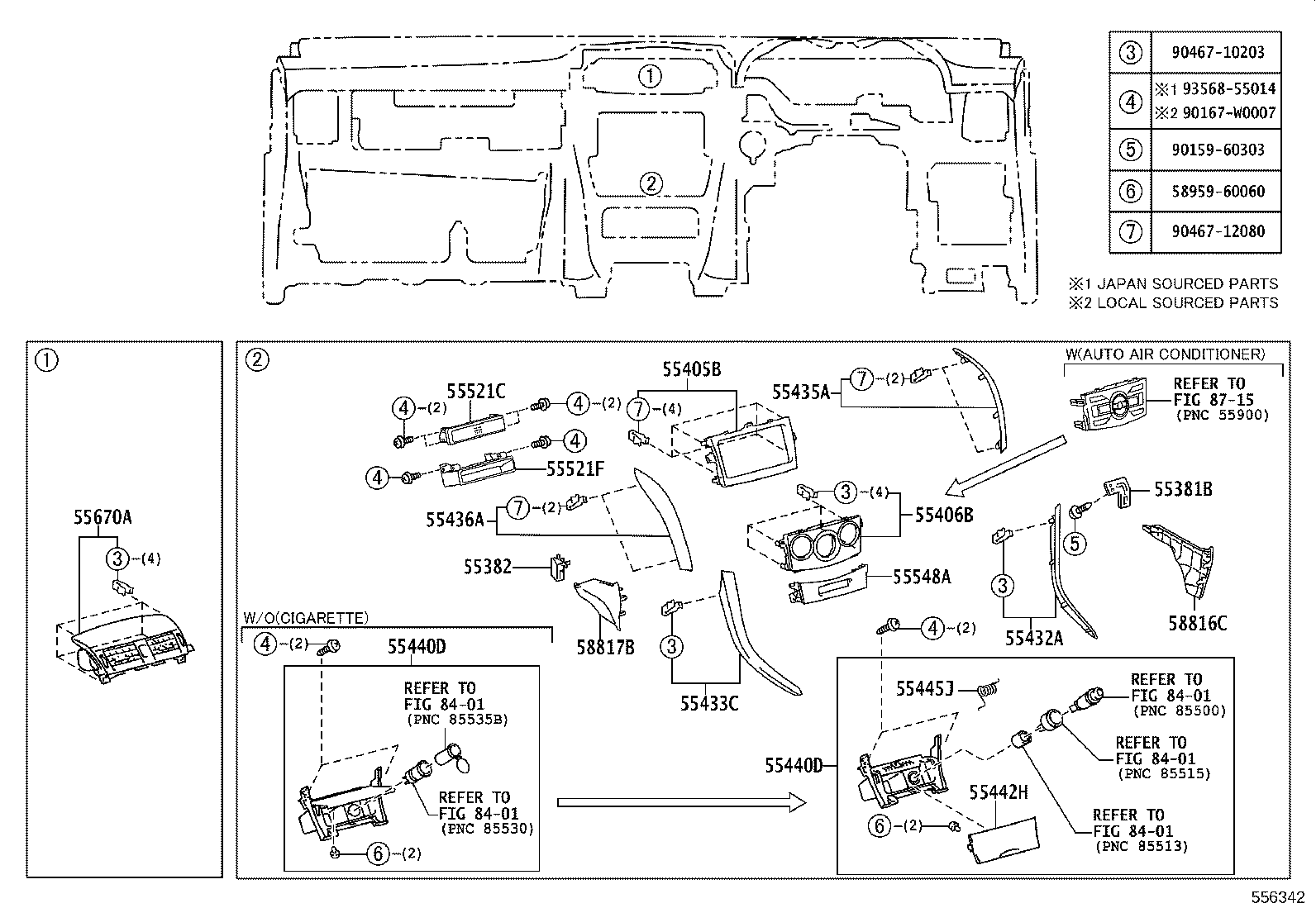 55355-02520 CUSHION, INSTRUMENT PANEL, NO.1 product image