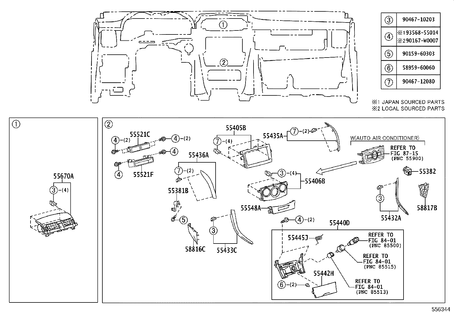 55355-02520 CUSHION, INSTRUMENT PANEL, NO.1 product image