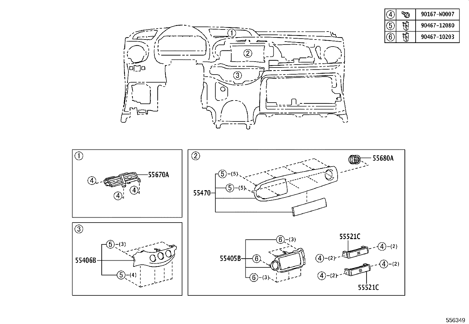 86451-0D080-C0 PANEL SUB-ASSY, INSTRUMENT CLUSTER FINISH, CENTER product image