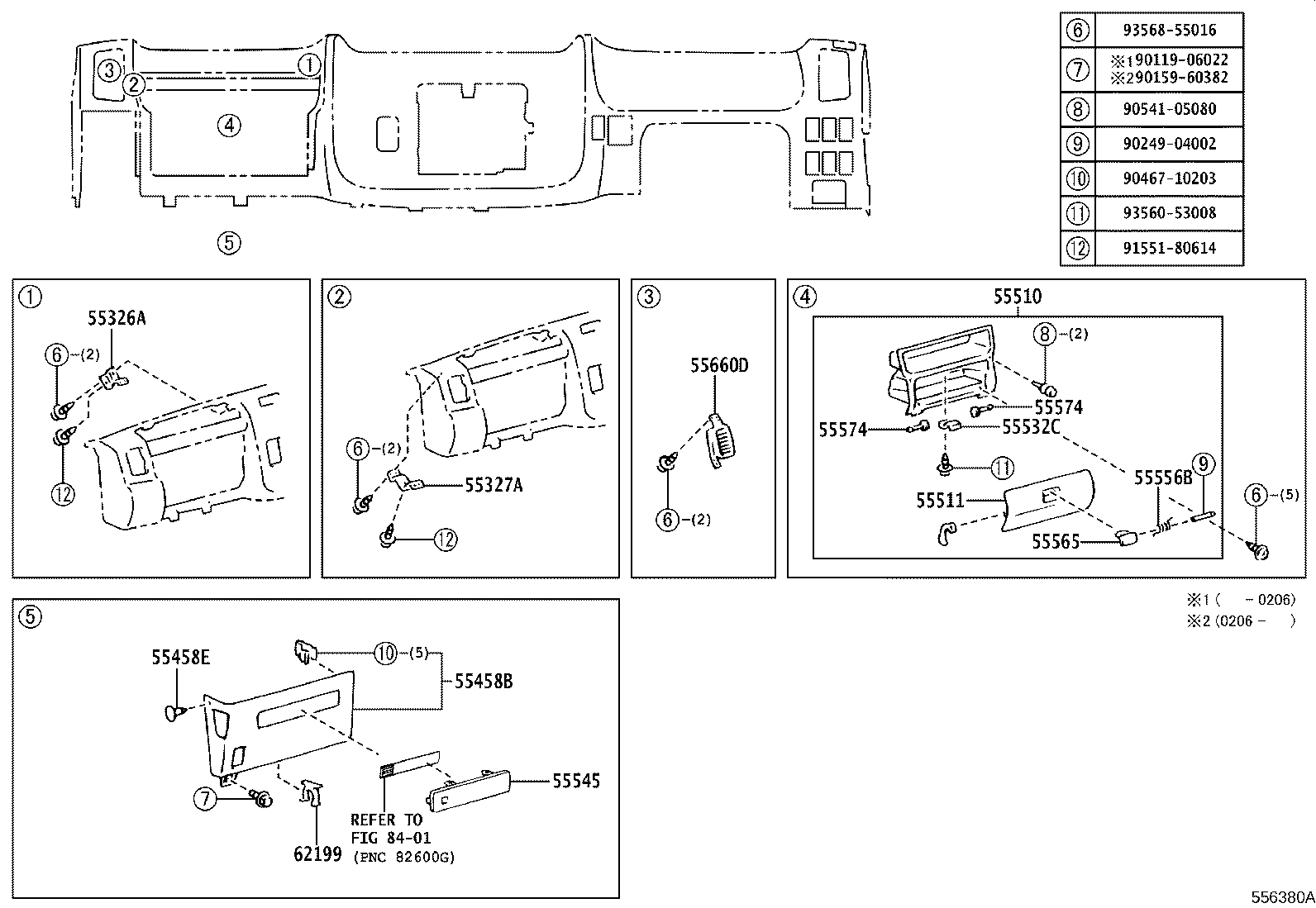 55405-37151 PANEL SUB-ASSY, INSTRUMENT CLUSTER FINISH, CENTER product image