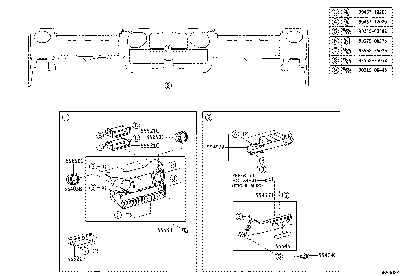 45288-37010 PLATE, STEERING COLUMN COVER product image
