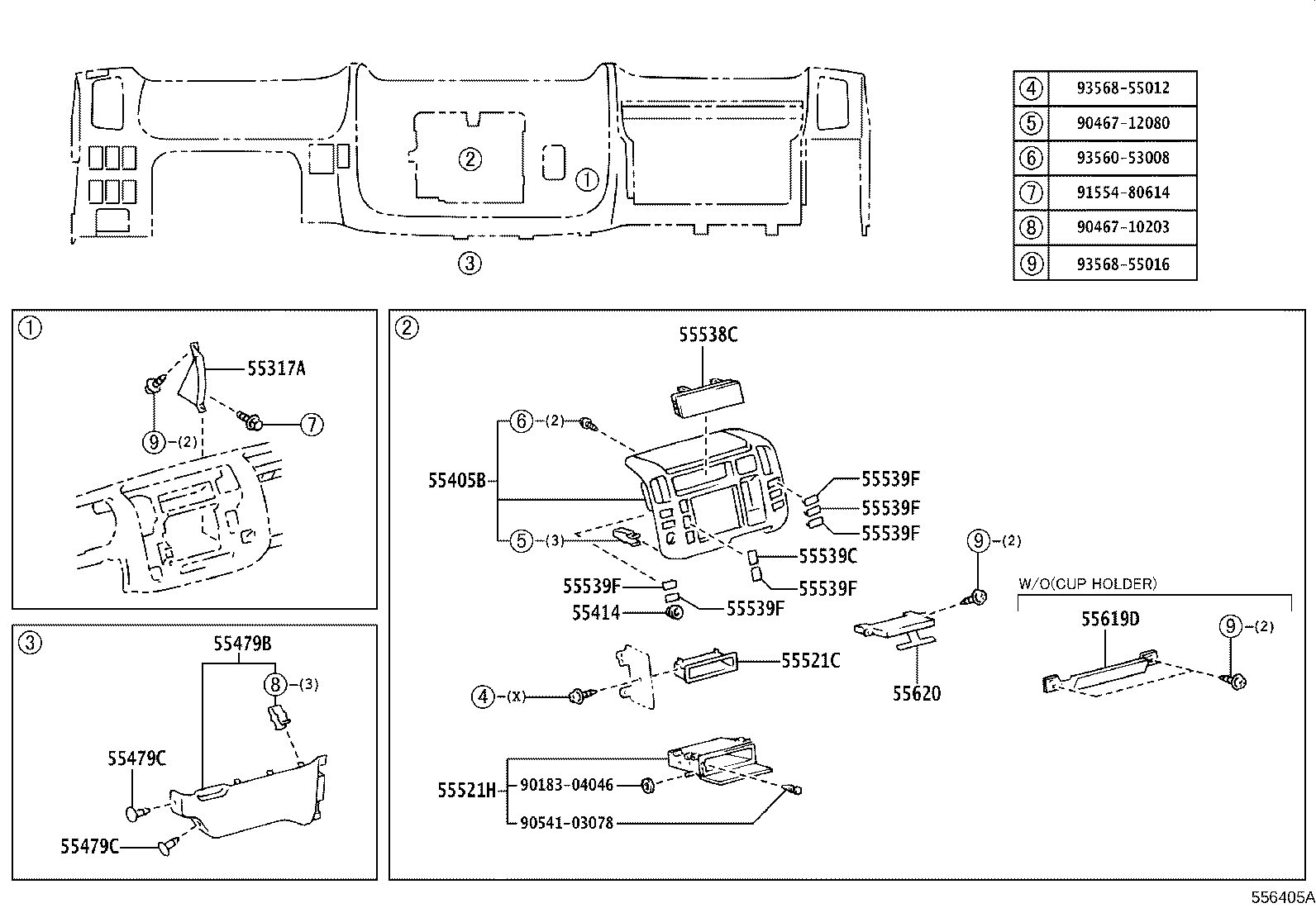 45288-37010 PLATE, STEERING COLUMN COVER product image