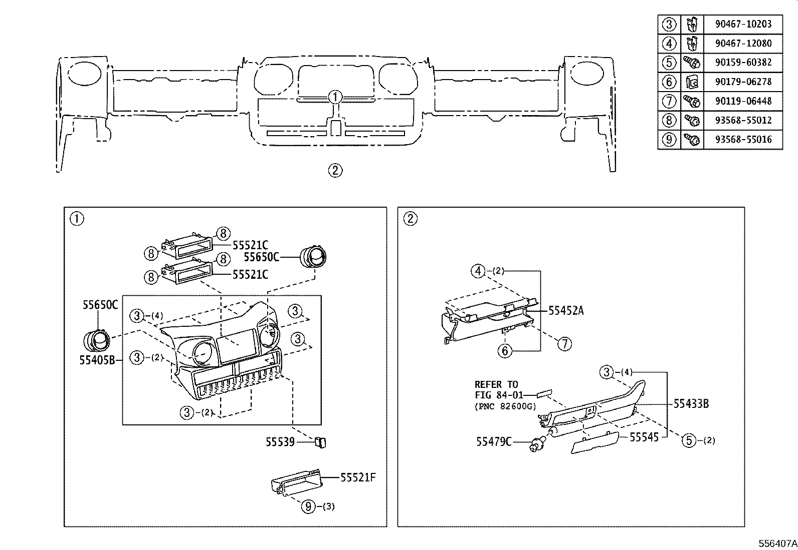 45288-37010 PLATE, STEERING COLUMN COVER product image