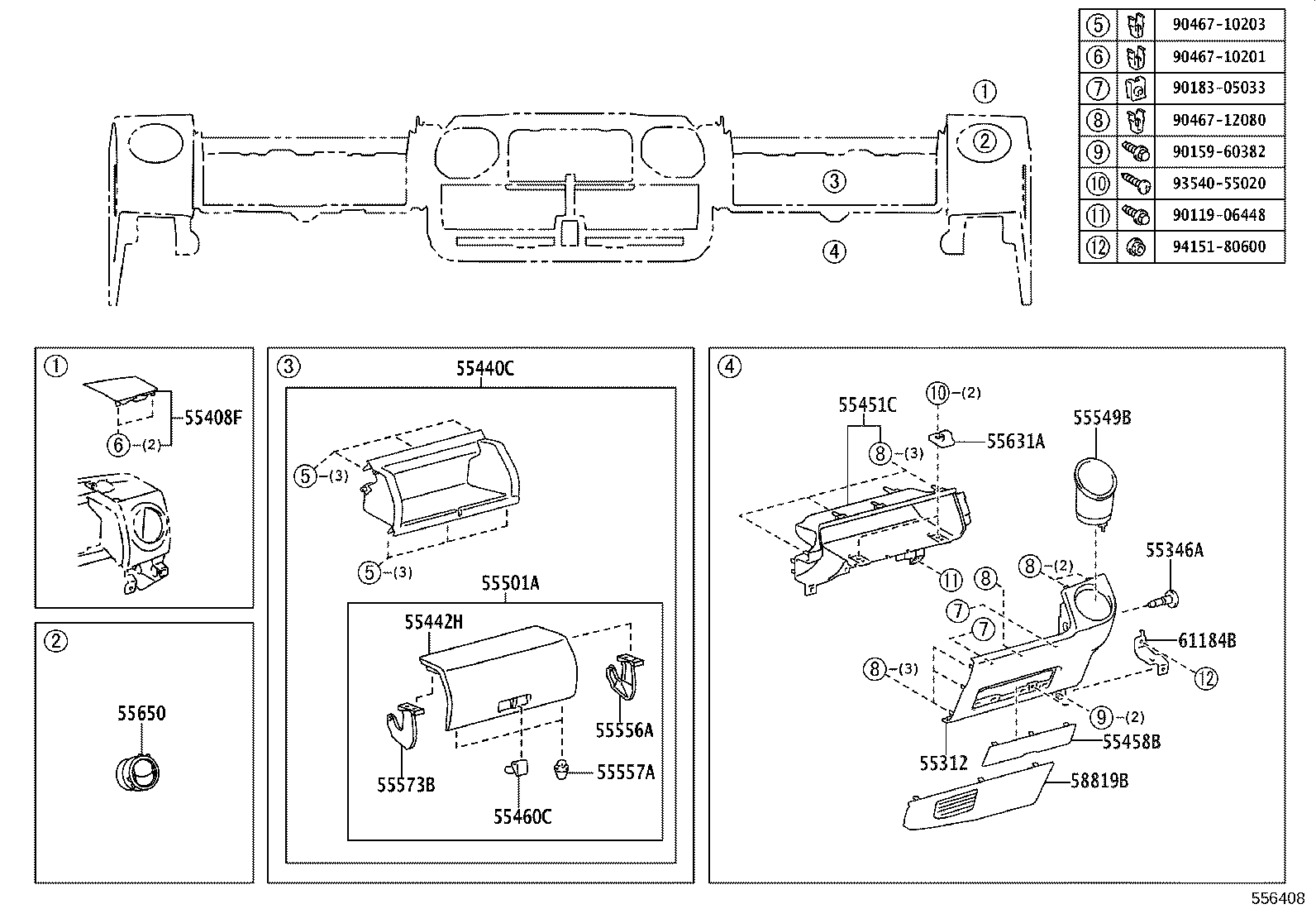 45288-37010 PLATE, STEERING COLUMN COVER product image