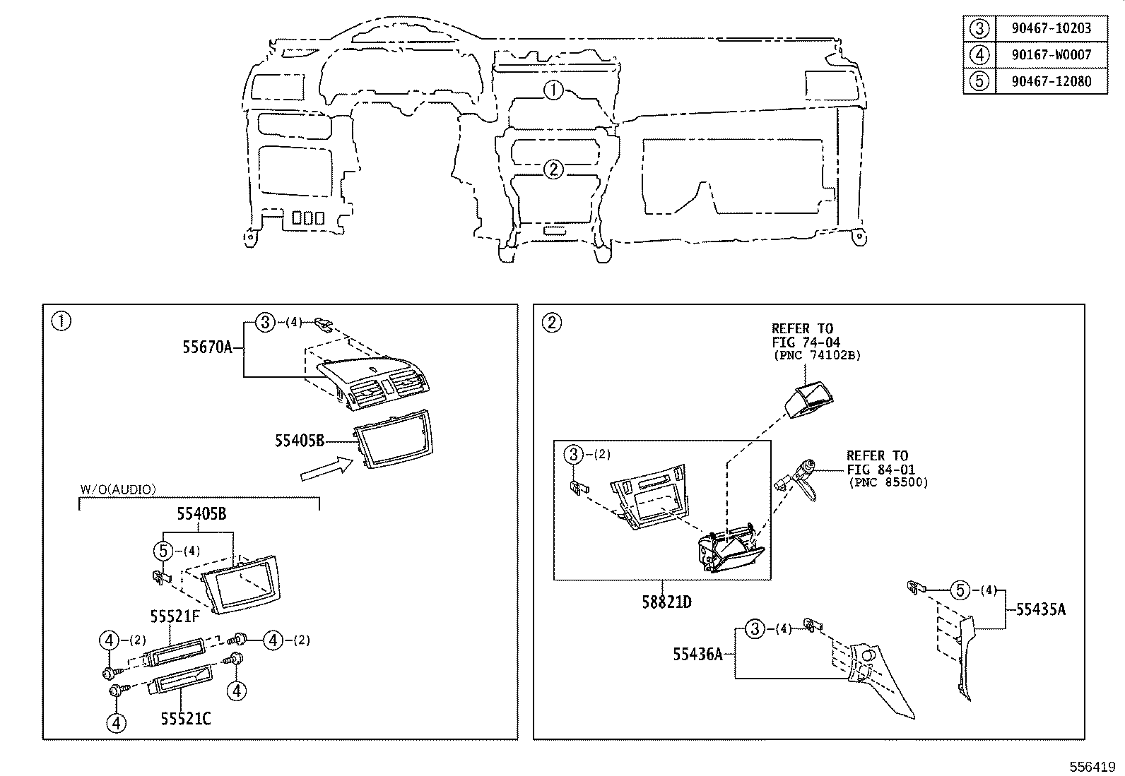 55401-05090-C0 PAD SUB-ASSY, INSTRUMENT PANEL SAFETY product image