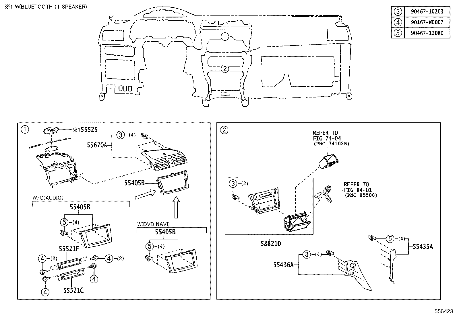 55307-05050 BRACE SUB-ASSY, INSTRUMENT PANEL, NO.2 product image
