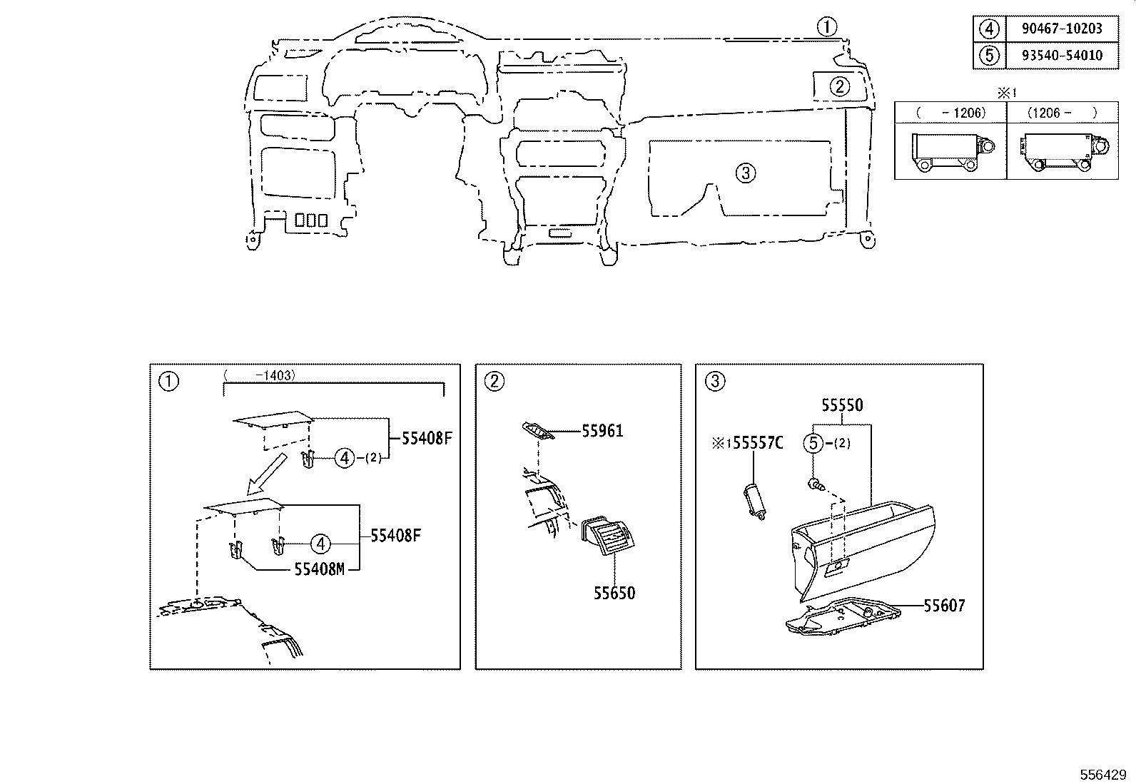 55307-05050 BRACE SUB-ASSY, INSTRUMENT PANEL, NO.2 product image