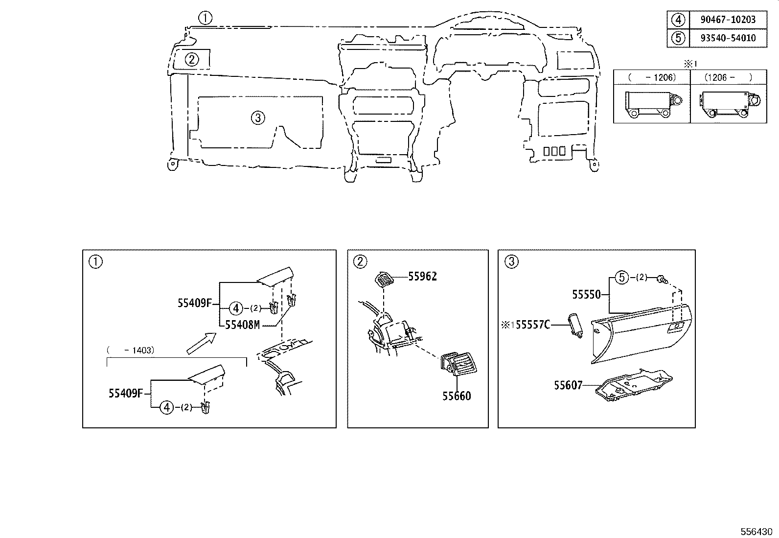 55307-05050 BRACE SUB-ASSY, INSTRUMENT PANEL, NO.2 product image