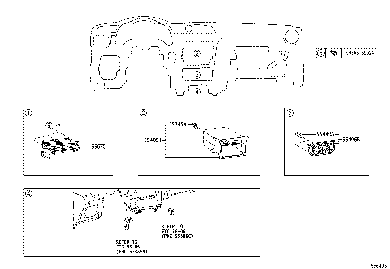 55357-21020 CUSHION, INSTRUMENT PANEL, NO.3 product image