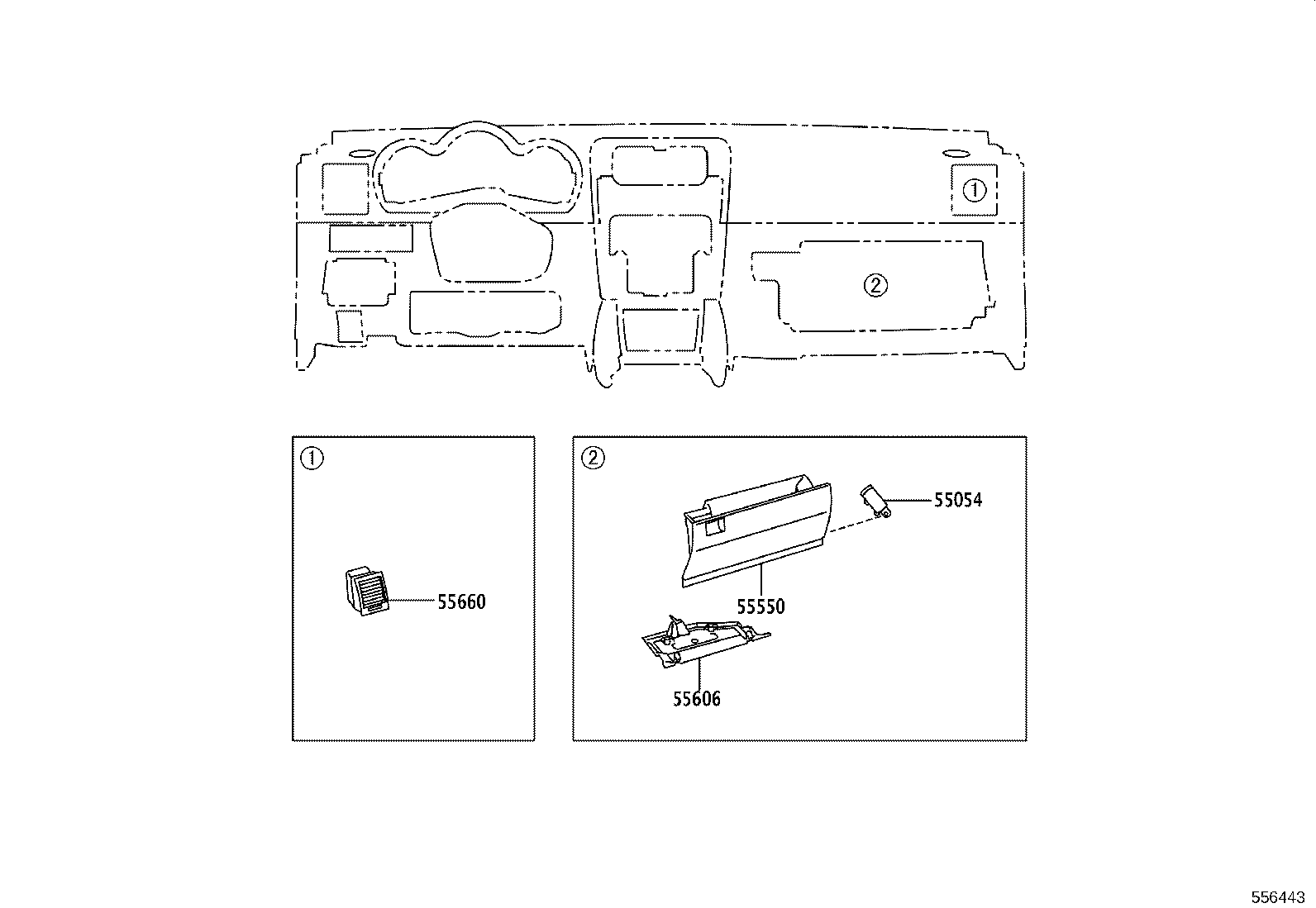 55306-21030 BRACE SUB-ASSY, INSTRUMENT PANEL TO COWL product image